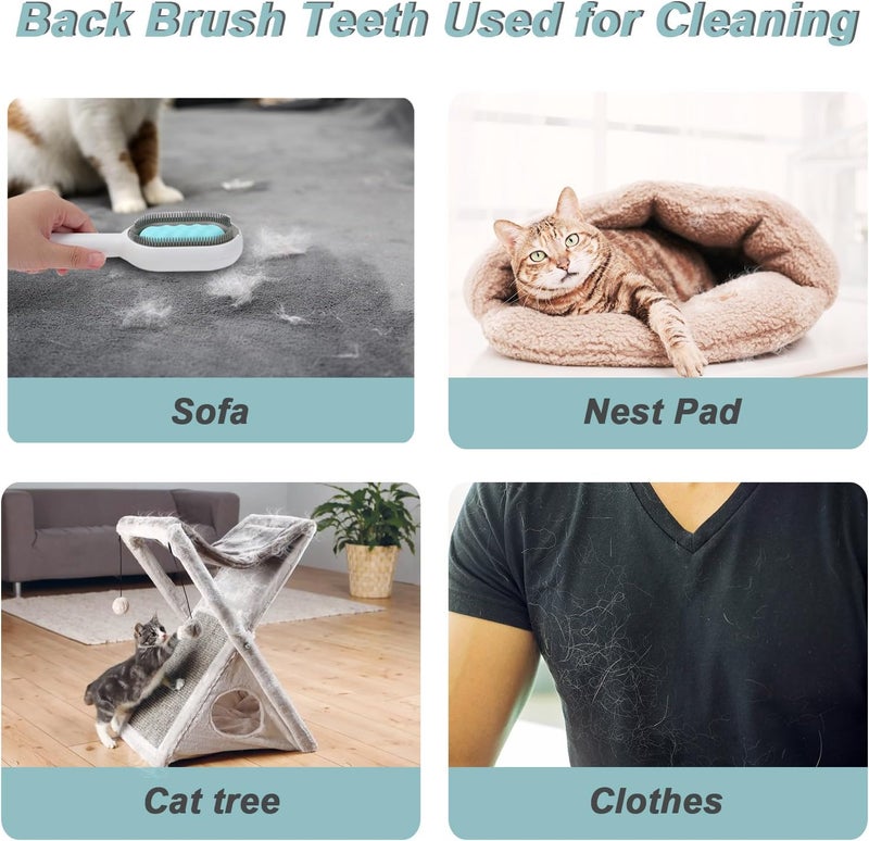 DUMPILL Water Brush for Cats Dogs, 4 in 1 Pet Grooming Bath Brush, 2 in 1 Cleaning Brush Cat, Wet Cat Comb, Pet Hair Removal Comb with Water Tank, Sticky Brush 2.0 (Towels Not Included) - Image 4